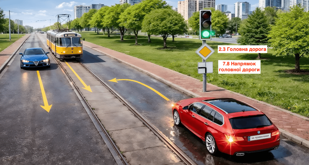 Тест ПДР: хто за ким проїде