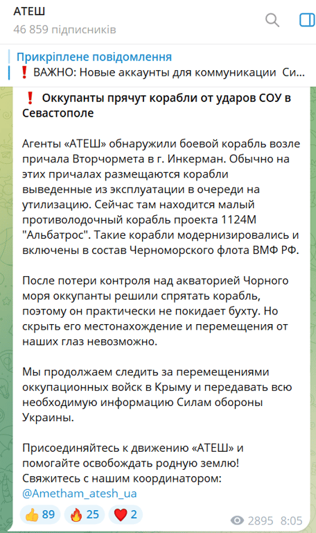 Партизани показали, як окупанти маскують бойові кораблі у Криму - фото 1