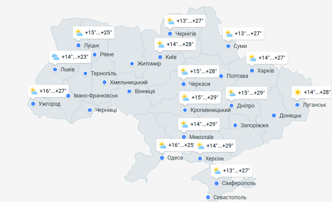 погода в Україні на 22 вересня