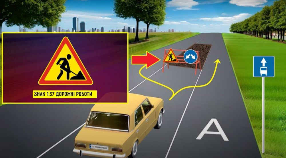Хитрый тест по ПДД - как объехать препятствие по правилам - фото 2