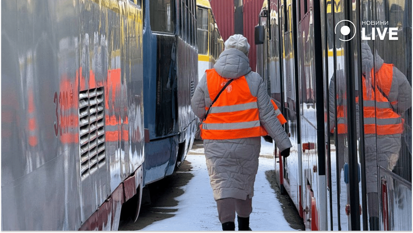 Трамваї в депо Одеси сьогодні