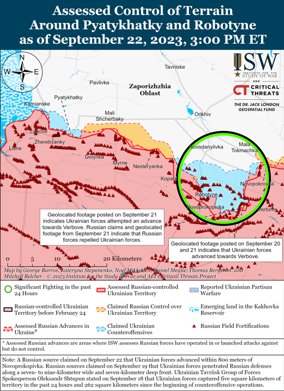 Карта боевых действий от ISW