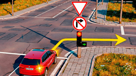 Тест ПДР — чи дозволений поворот праворуч - 290x160