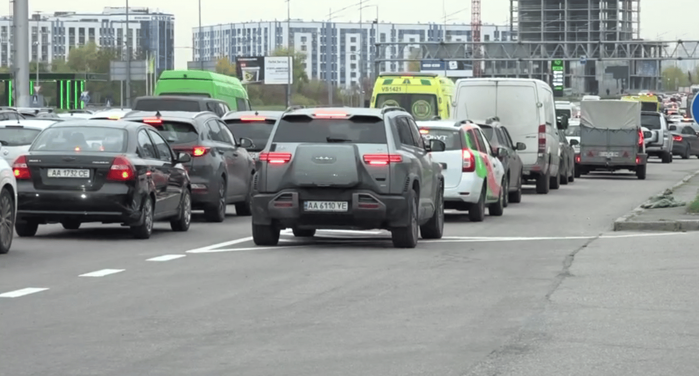 Затори в Києві лівий правий берег