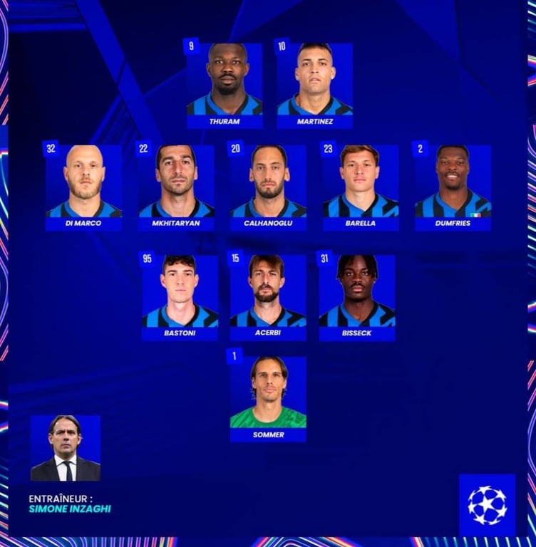 Стартовый состав Интера