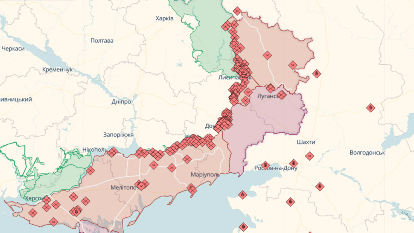 Онлайн карти бойових дій в Україні на 1 липня: DeepState, Liveuamap, ISW