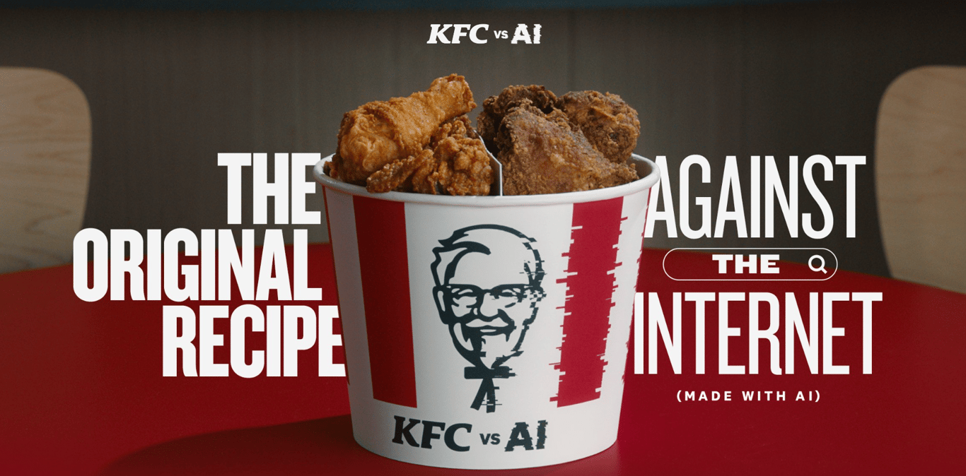 Постер кампании "KFC против искусственного интеллекта"