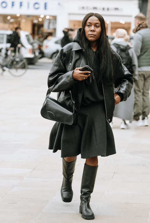 Шкіряна куртка - універсальна база, що пасує під все