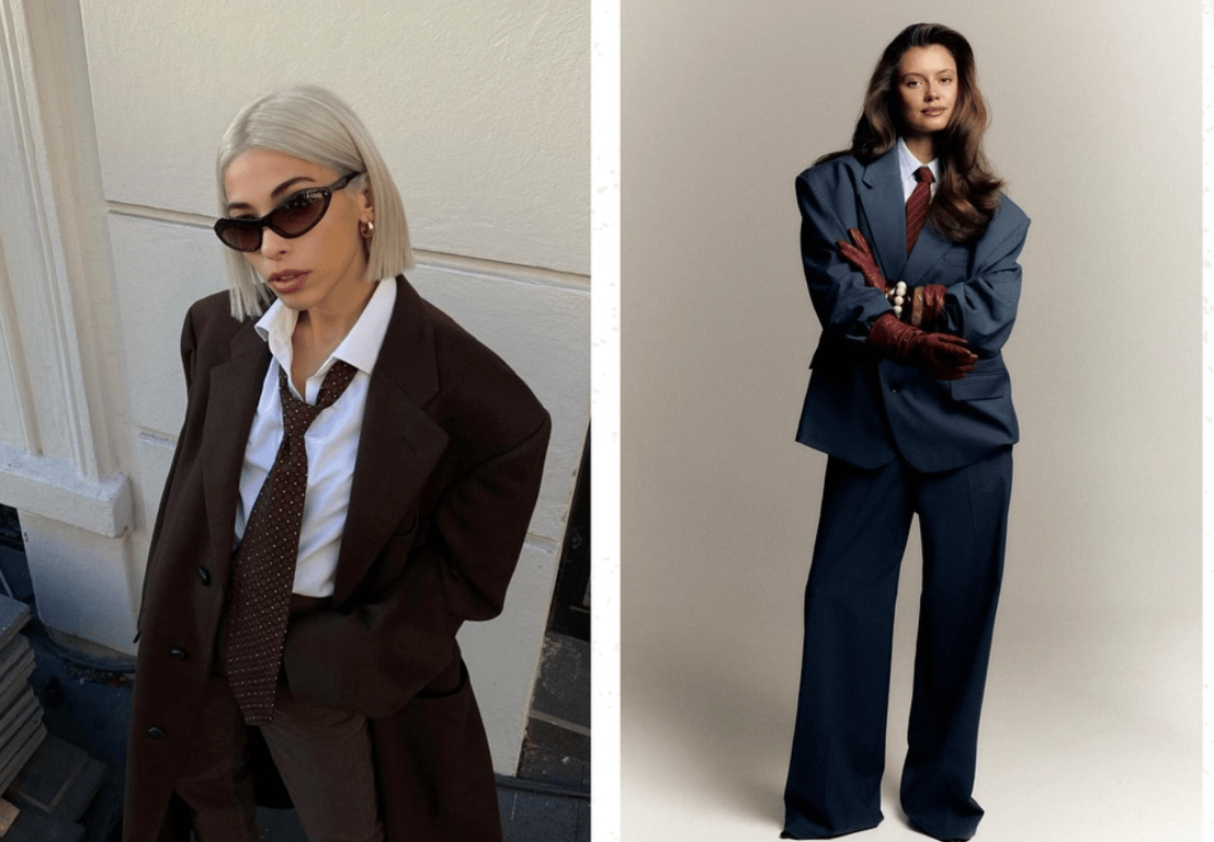 Чоловіча краватка легко адаптується в жіночому образі