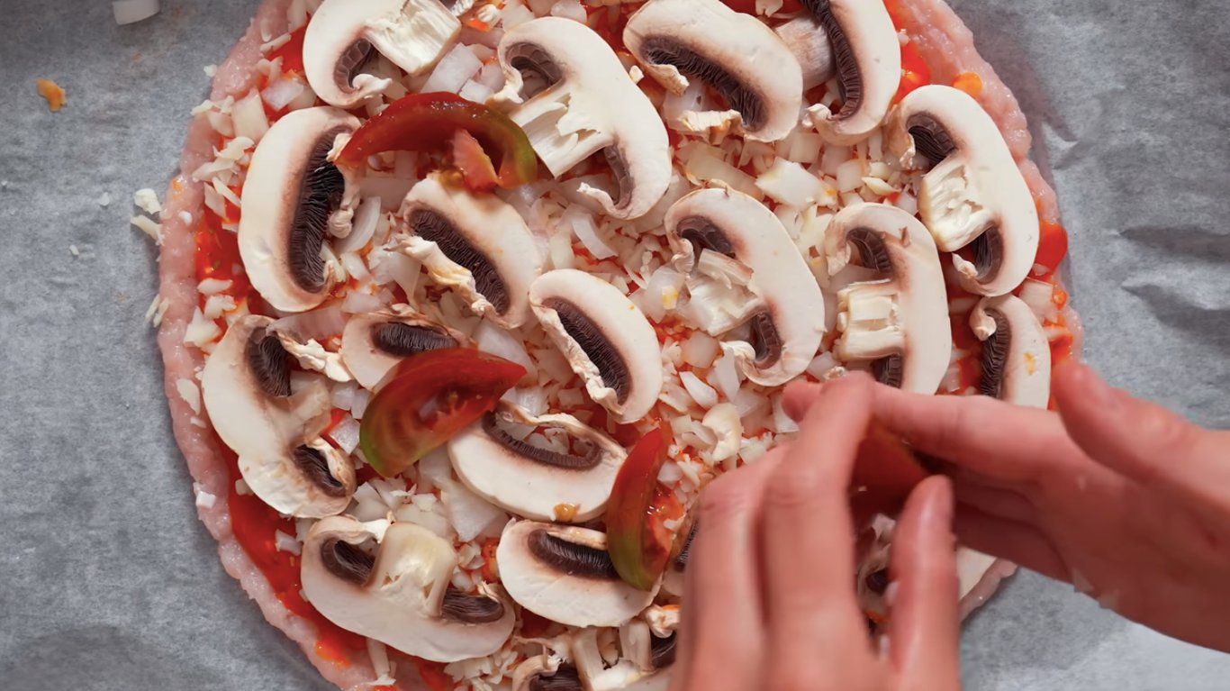 рецепт піци з курячим фаршем