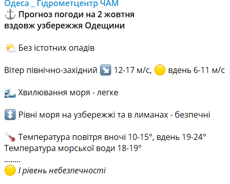 Почти лето, какая погода будет в Одессе 25 сентября - фото 1