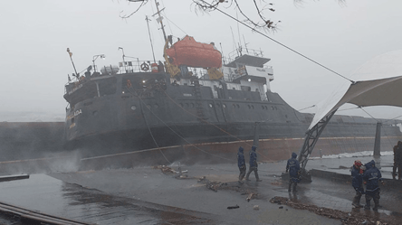 Через сильний шторм біля берегів Туреччини навпіл розламався суховантаж - 285x160