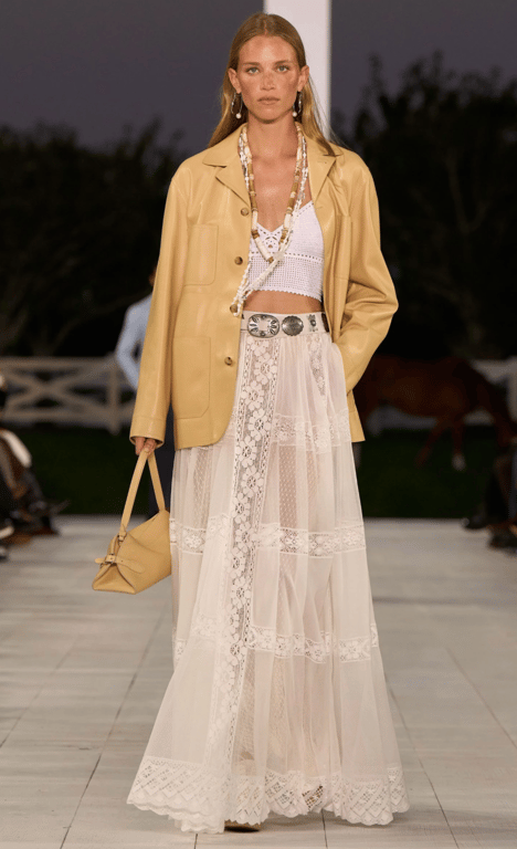 Skirts go perfectly with shirts