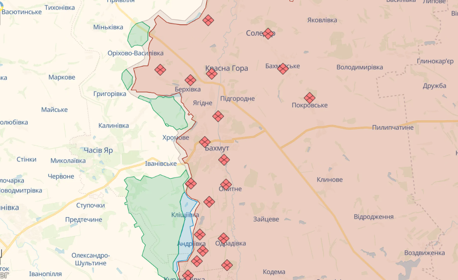Карта бойових дій на 22 вересня