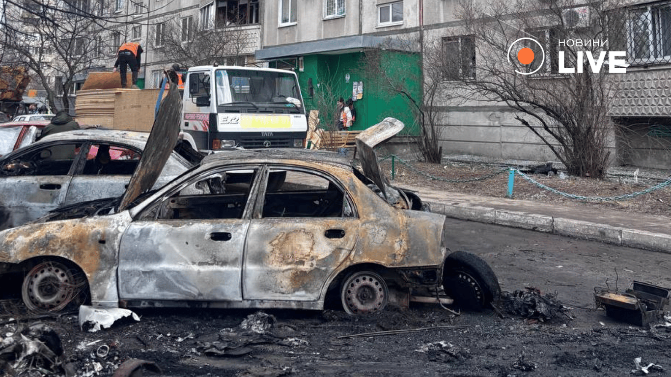 Наслідки російського обстрілу Харкова 25 березня