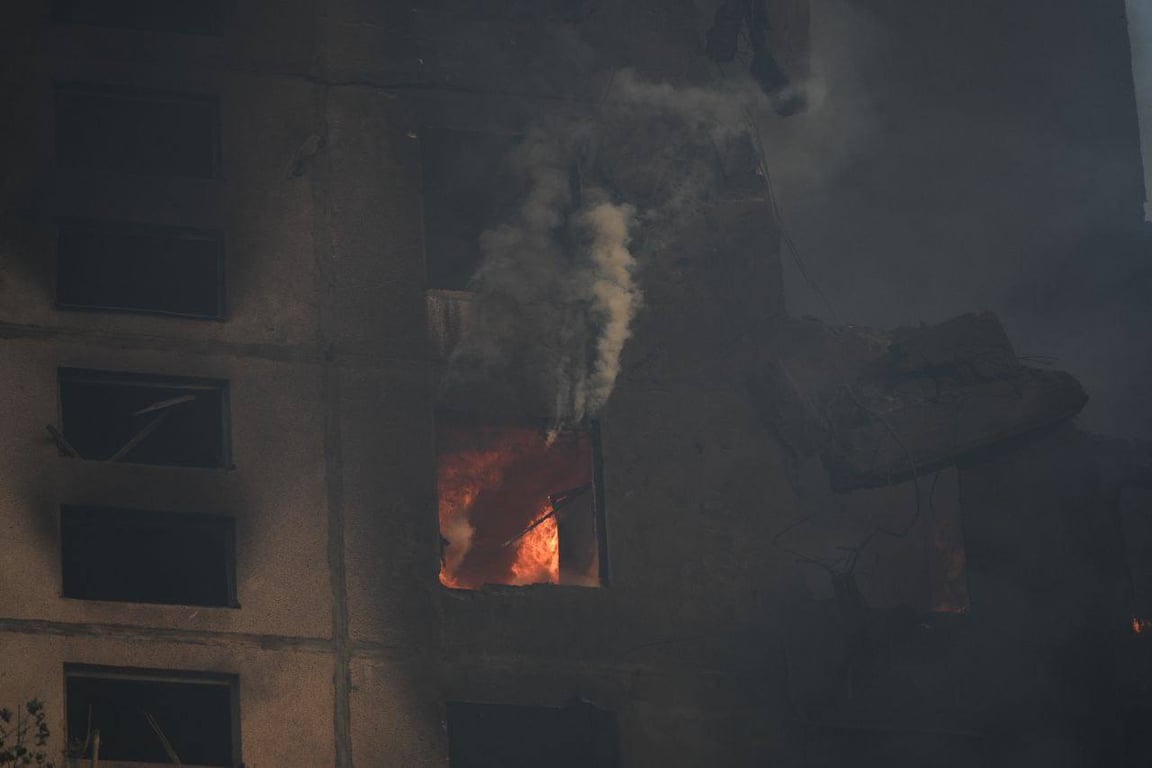 Последствия обстрелов. Фото: Олег Синегубов/Telegram