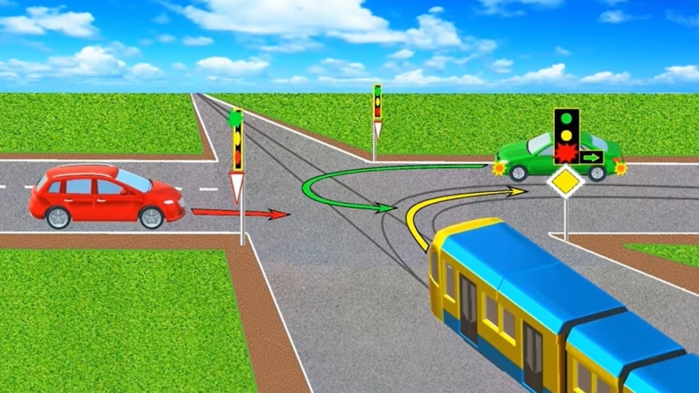 Тест з ПДР: який правильний порядок розʼїзду на перехресті?