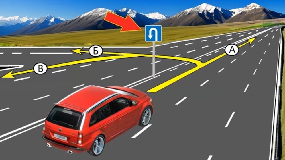 Дорожный знак 5.29 "Место для разворота".