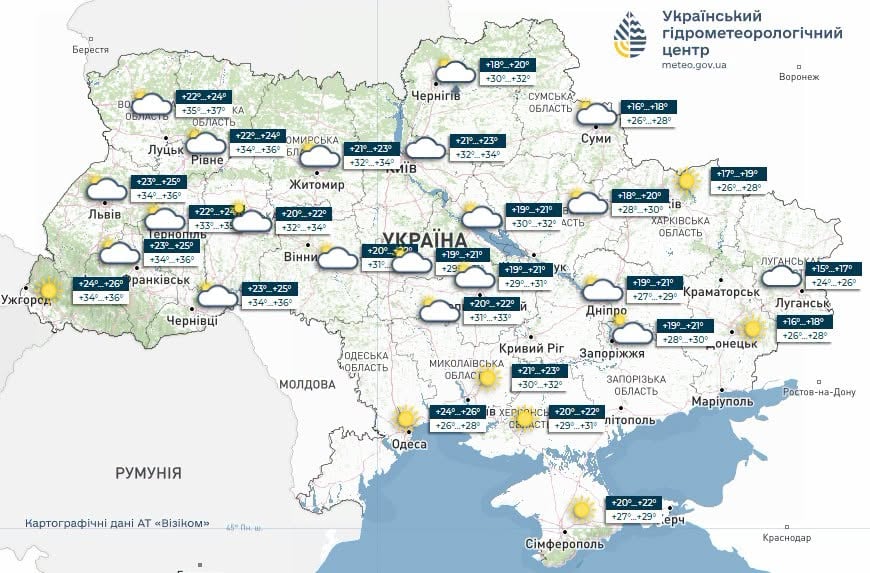 Погода в Україні 29 червня 2026 року 