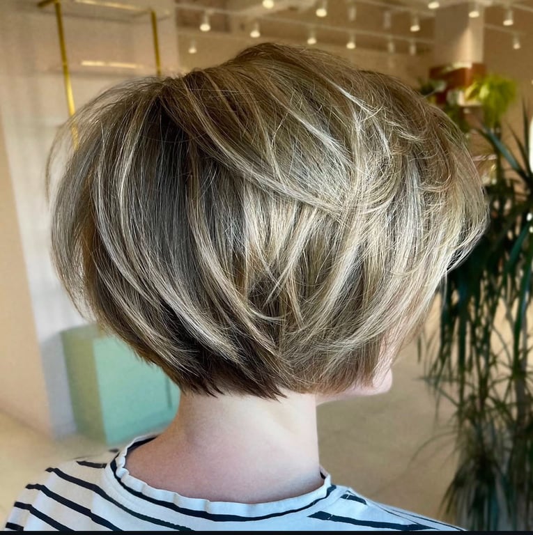 Градуированная стрижка всегда выглядит стильно.