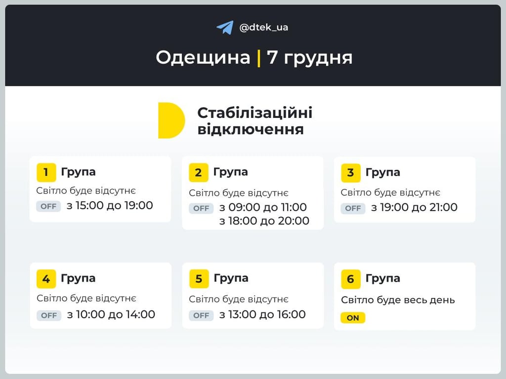 Світло за годинами — які графіки діятимуть в Одесі в суботу - фото 1