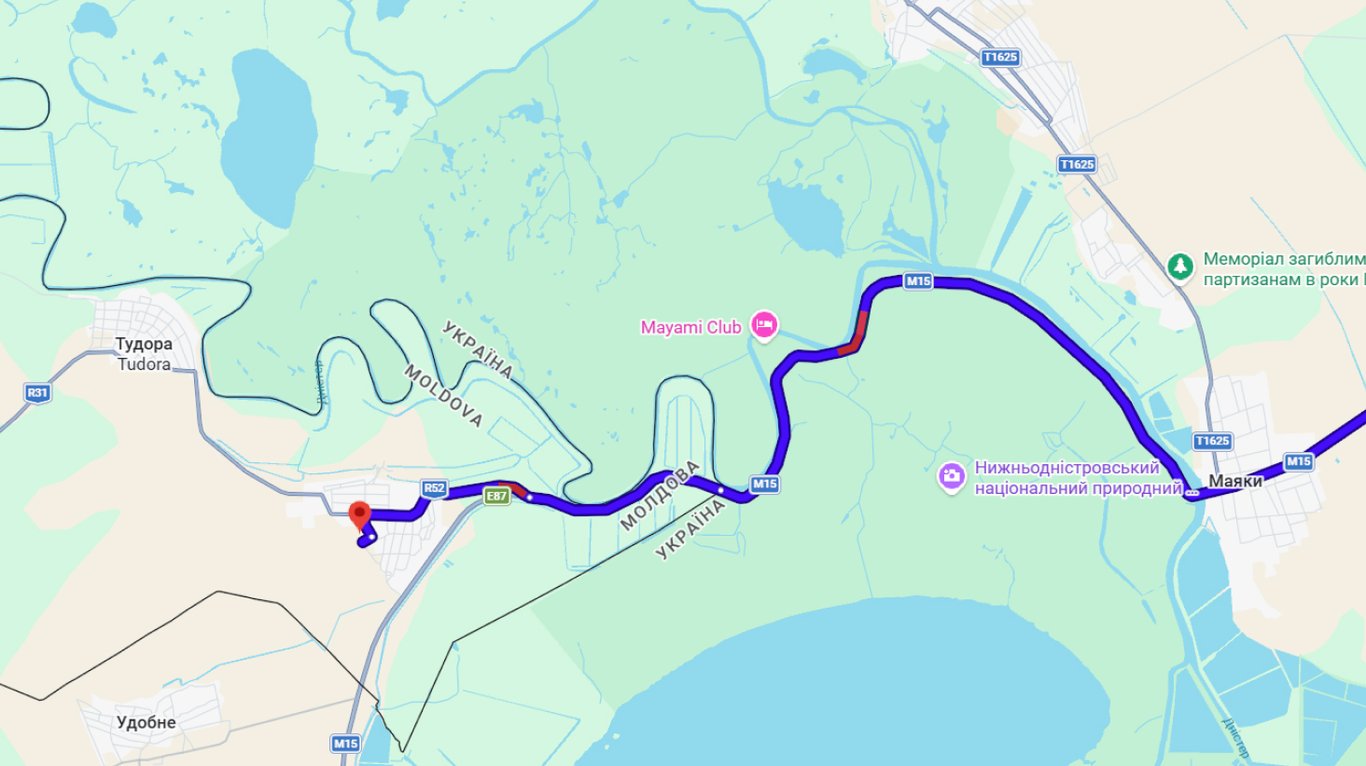 Затори на трасі Одеса-Рені
