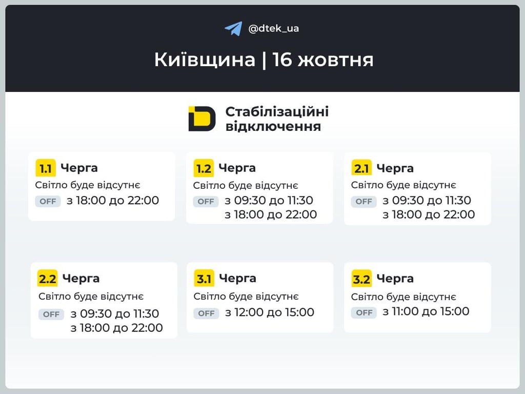 Отключения света