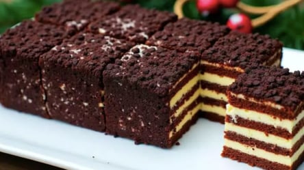 Торт "Різдвяна ніч" — з білим кремом, мов сніг, зимовий десерт - 285x160