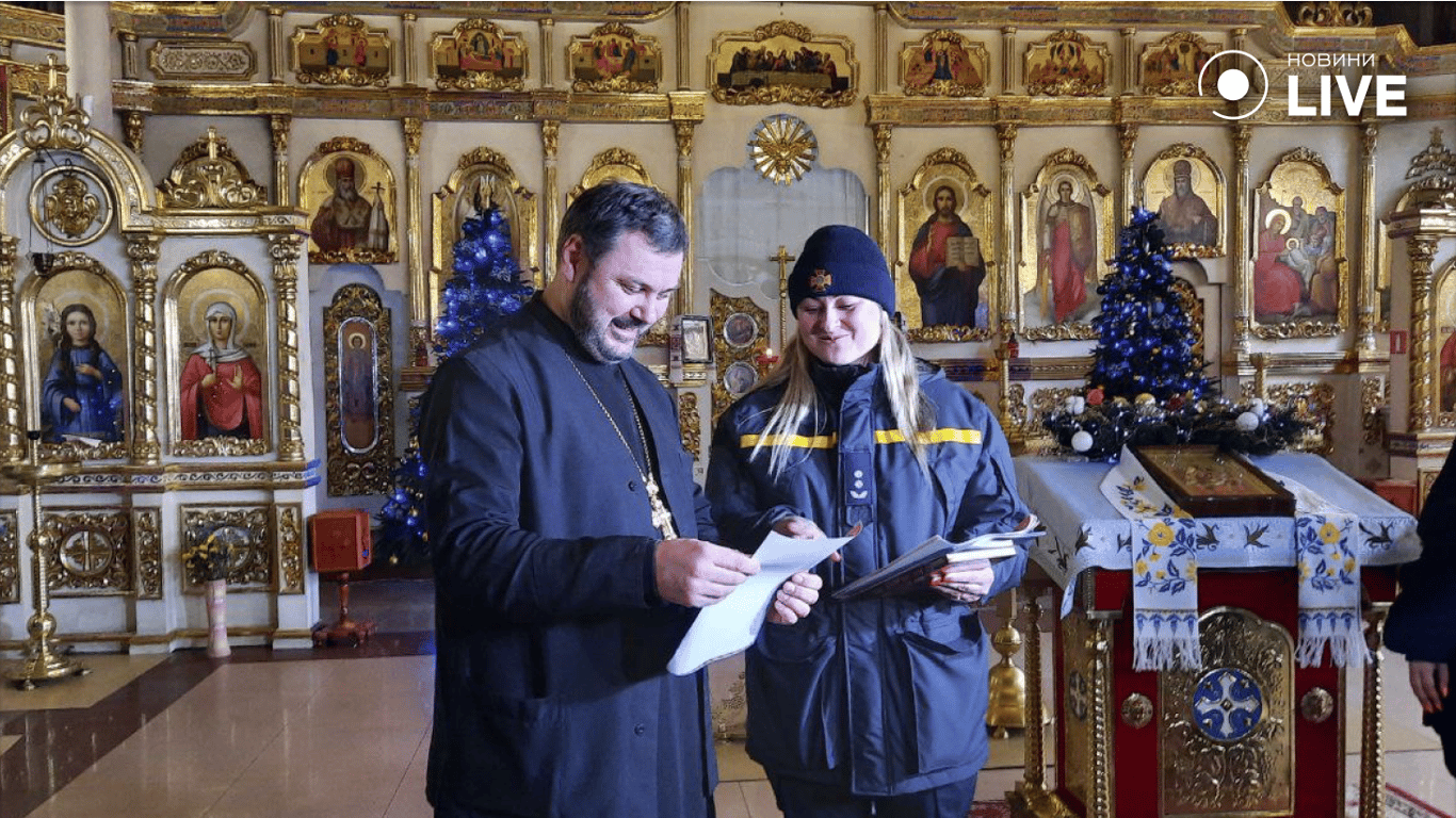 Пожарная проверка — одесские чрезвычайники посетили церкви в канун праздников