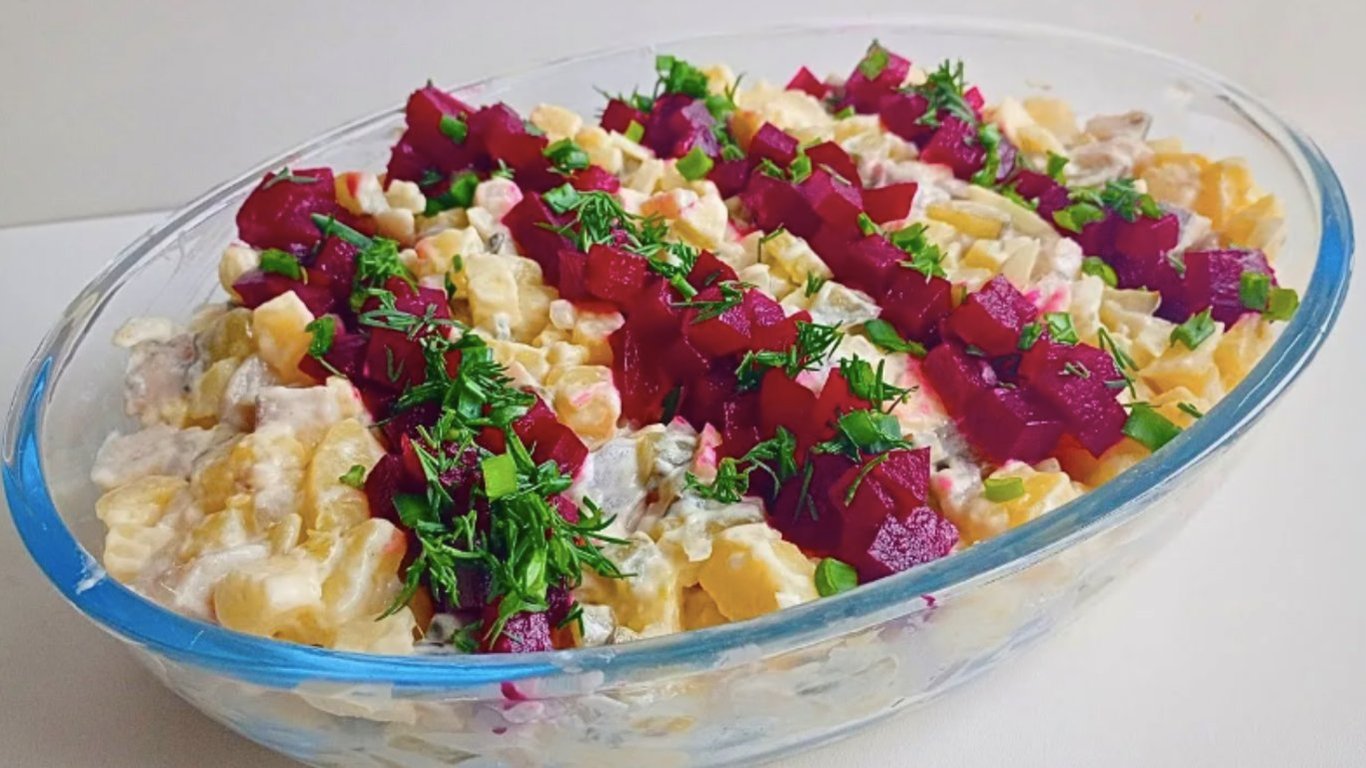 Салат с селедкой Шуба в прошлом: быстрый рецепт без слоев