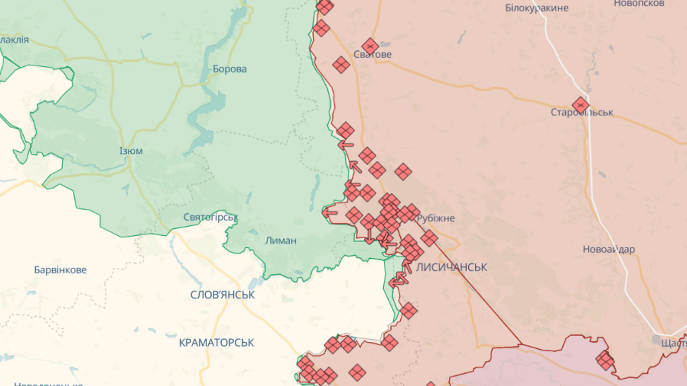 Онлайн-карты боевых действий в Украине на 16 июля: DeepState, Liveuamap, ISW