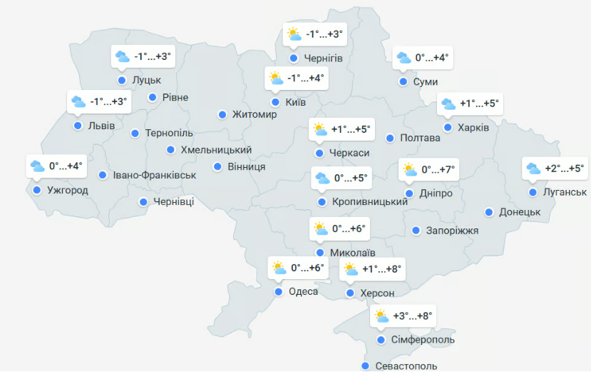 метеопрог прогноз погоди на 2 лютого