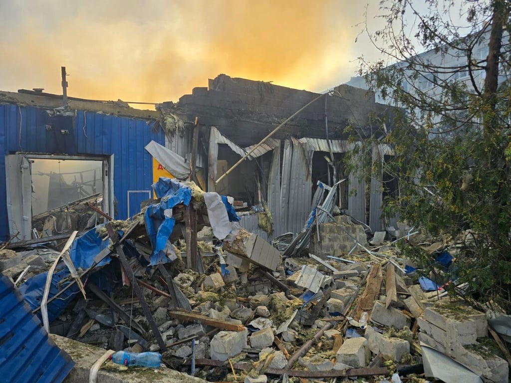 The site of the attack in Dobropillya, where Russians killed two people on July 16