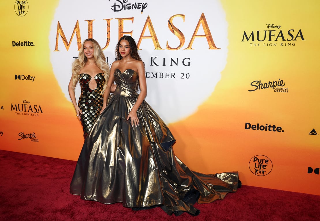 Бейонсе з донькою на прем'єрі  "Муфаса: Король Лев"