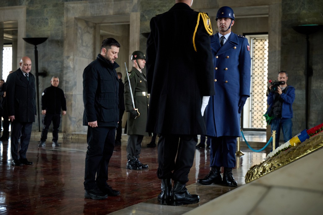 Zelensky at the Anitkabir Memorial Complex.