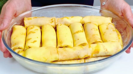 Запеченные блины в заливке — рецепт вкуснейшего десерта - 290x166