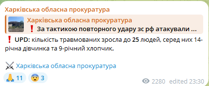 На Харківщині зросла кілікість постраждалих від обстрілу