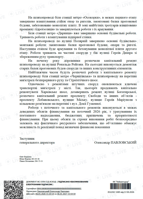 Київавтодор повідомив про обсяги робіт на 2026 рік. Фото: Новини.LIVE