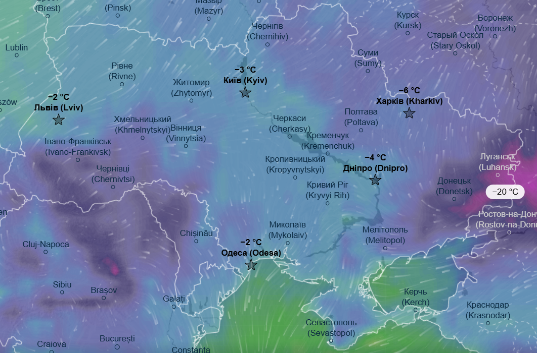 Прогноз погоди в Україні на 1 січня