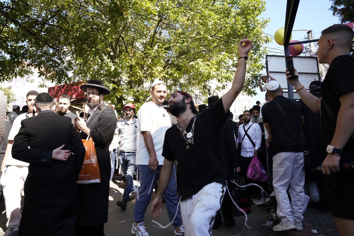 Hasidic Jewish pilgrims in Uman, 2025