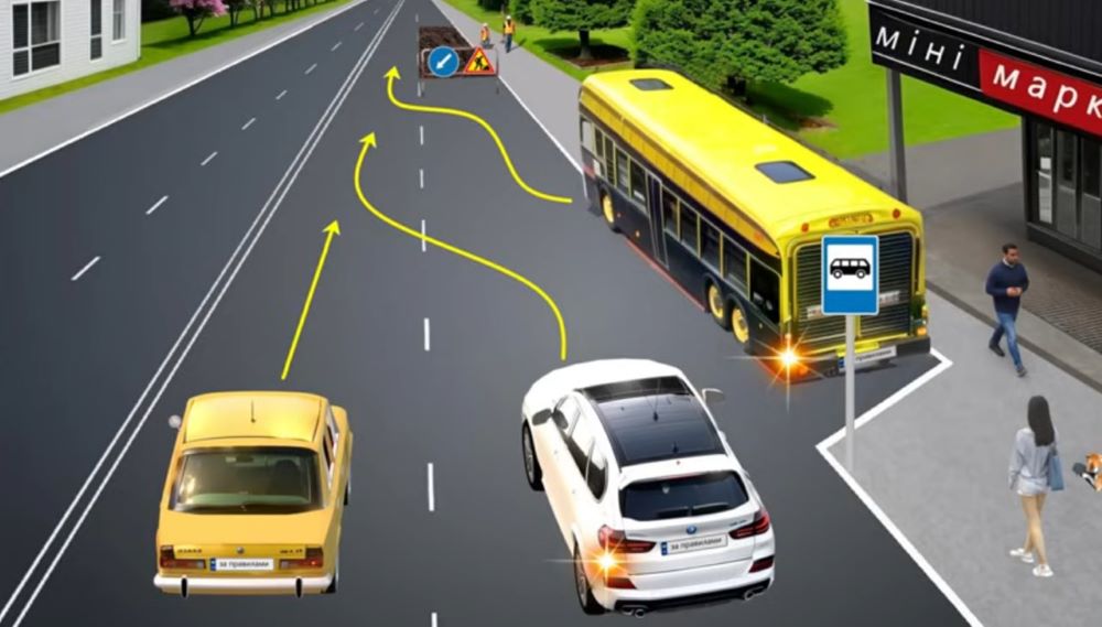 Запутанная задача по ПДД — какой порядок разъезда в сложной ситуации - фото 1