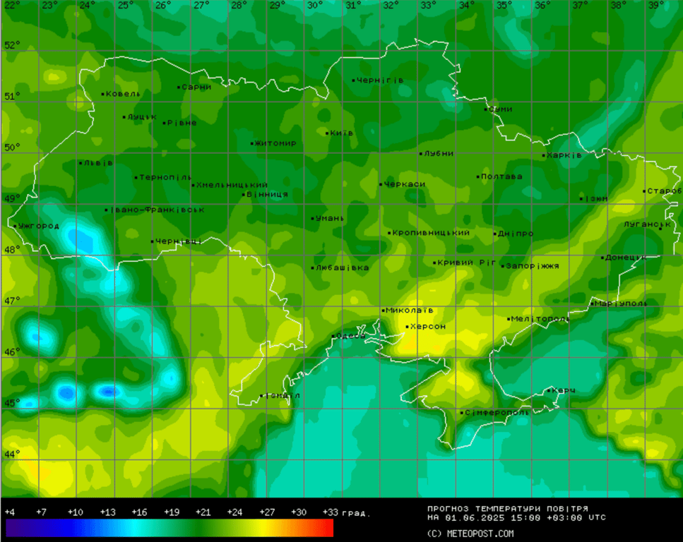 Погода в Україні 1 червня