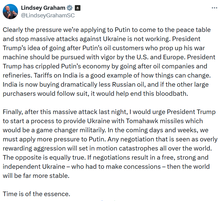Сенатор Грем закликав Трампа передати Україні ракети