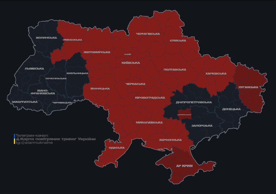 Повітряна тривога вночі 21 жовтня