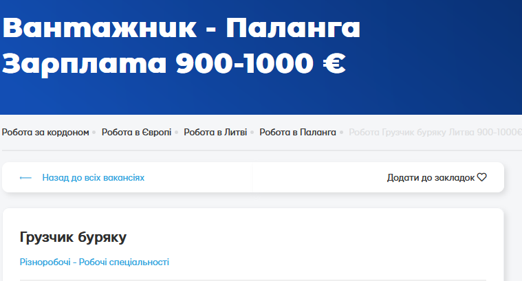 Зарплата 1 000 євро — в Литві для чоловіків-українців є вакансія вантажників - фото 1