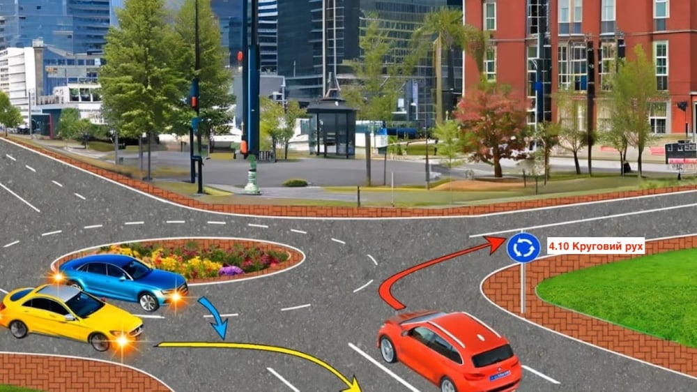 Тест з ПДР: хто порушує правила на колі?