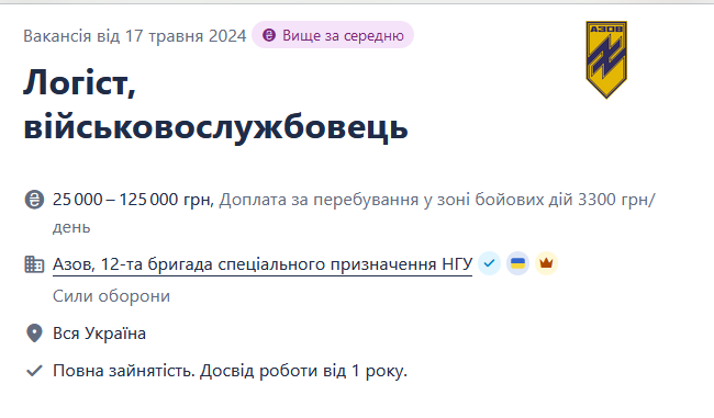 Полку "Азов" потрібні логісти — що робитимуть ці фахівці на фронті та яку зарплату отримуватимуть - фото 1