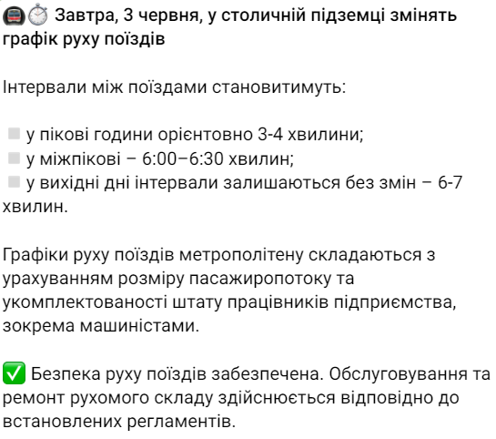 метро киев интервалы