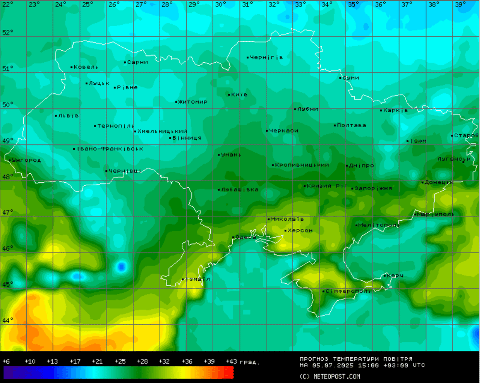 Прогноз погоди в Україні 5 липня