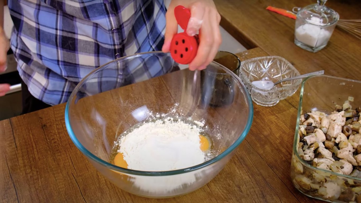 рецепт пирога з лаваша з грибами